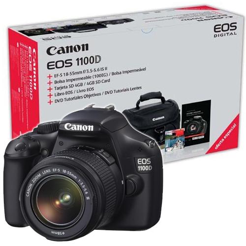 Canon EOS 1100D + EF-S 18-55mm f/3.5-5.6 IS II + Funda + Tarjeta SD 4Gb ...